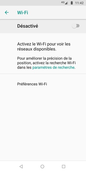 Activer le Wi-Fi