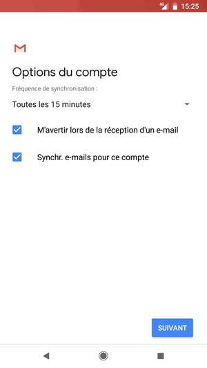 Sélectionnez SUIVANT