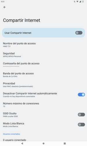 Active Usar Compartir Internet