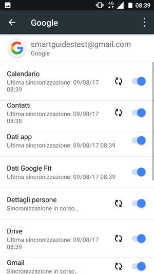 Le tue informazioni verranno sincronizzate