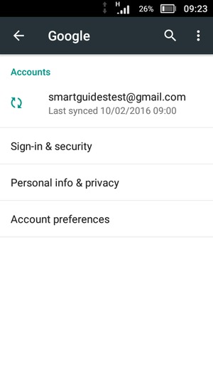 Select your account