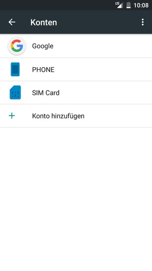 Wählen Sie Google