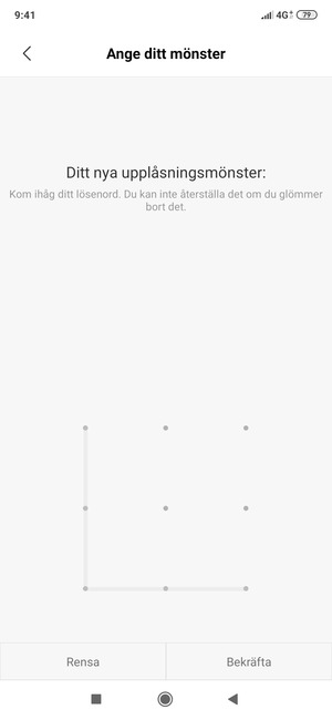 Rita upplåsningsmönstret igen