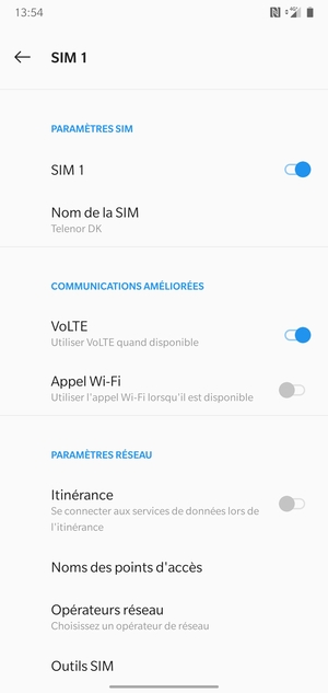 Sélectionnez Noms des points d'accès
