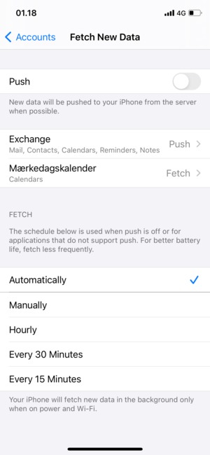 Set Push to Off