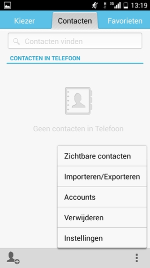 Selecteer Importeren/Exporteren