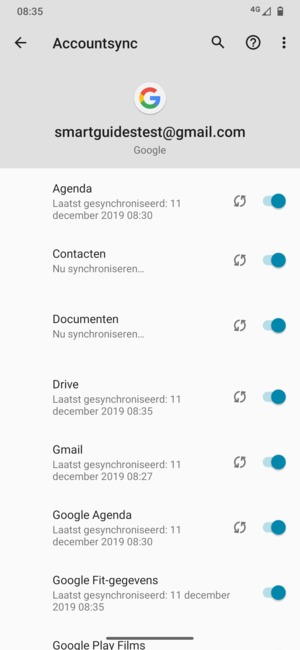 Uw contactpersonen van Google worden nu gesynchroniseerd met uw telefoon
