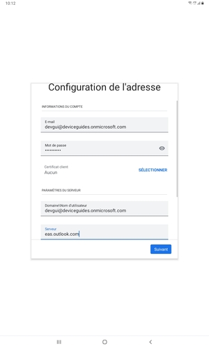 Saisissez votre Mot de passe