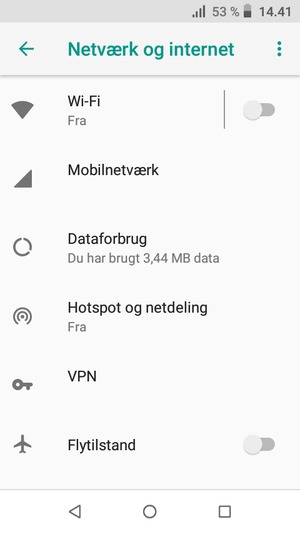Vælg Wi-Fi