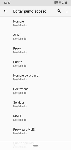Introduzca la información de Internet