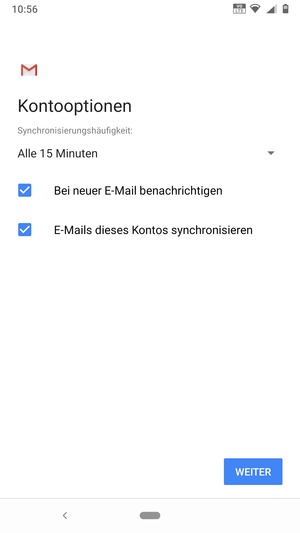 Wählen Sie WEITER