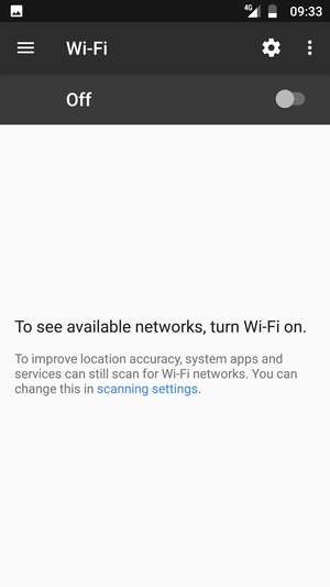 Turn on Wi-Fi