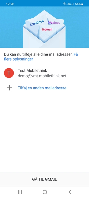 Vælg GÅ TIL GMAIL