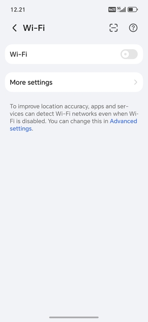 Turn on Wi-Fi