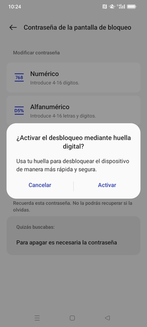 Seleccione la opción deseada