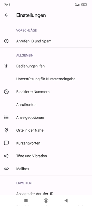 Wählen Sie Mailbox
