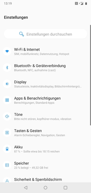 Wählen Sie Wi-Fi & Internet
