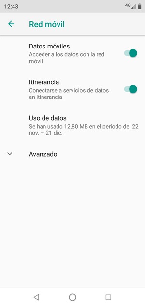 Activar o desactivar Itinerancia