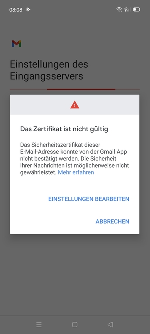 Wählen Sie EINSTELLUNGEN BEARBEITEN