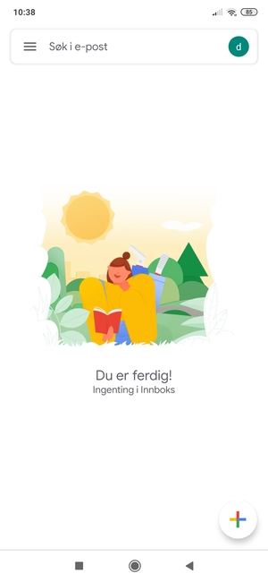 Kontoen er klar til bruk