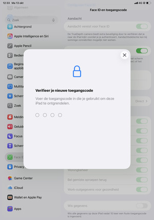 Bevestig uw Nieuwe toegangscode
