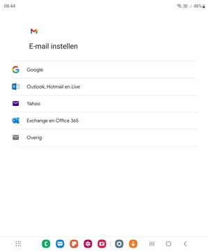 Selecteer Exchange en Office 365