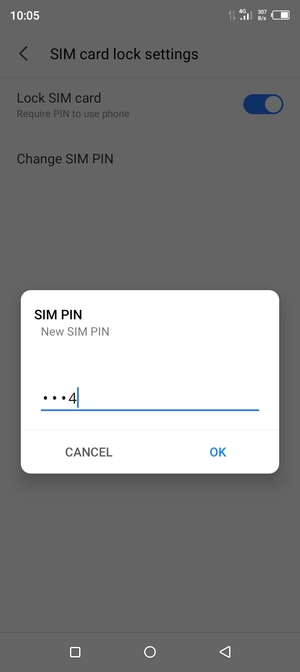 Enter your New SIM PIN and select OK