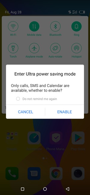 Select ENABLE