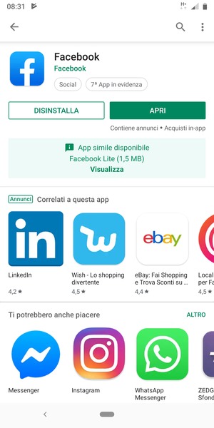 Seleziona APRI