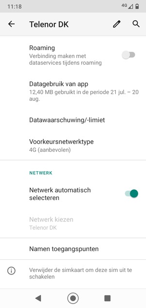 Scroll naar en selecteer Namen toegangspunten