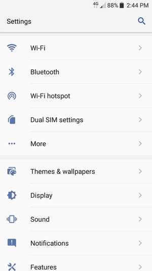 Select Dual SIM settings