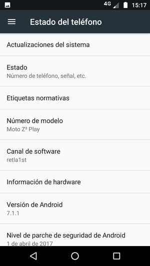 Seleccione Actualizaciones del sistema