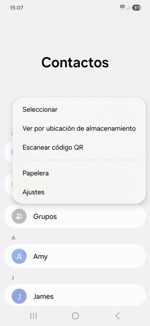Seleccione Ajustes