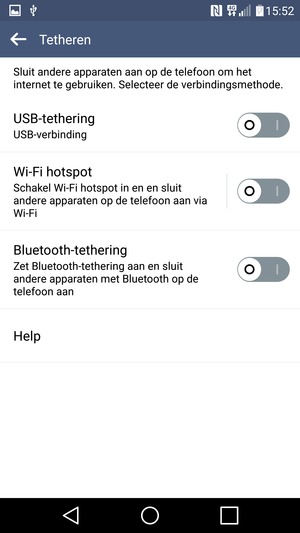 Selecteer Wi-Fi hotspot