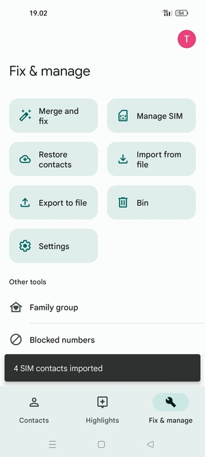 Your contacts will be saved to your Google account and saved to your phone the next time Google is synced.