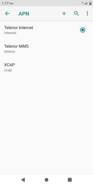 Sélectionnez Nouvel APN