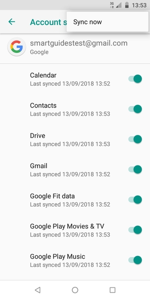 Select Sync now