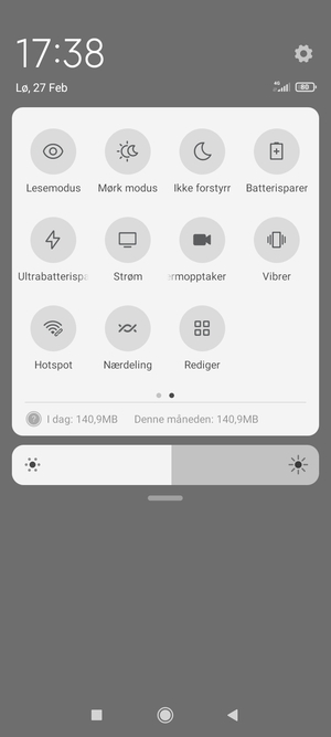 Slå på Batterisparer