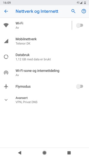 Velg Wi-Fi