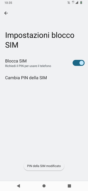 Il tuo PIN della SIM è stato modificato