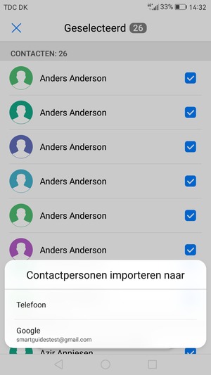 Selecteer uw Google-account