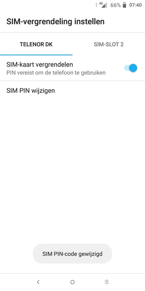 Uw SIM PIN-code is gewijzigd