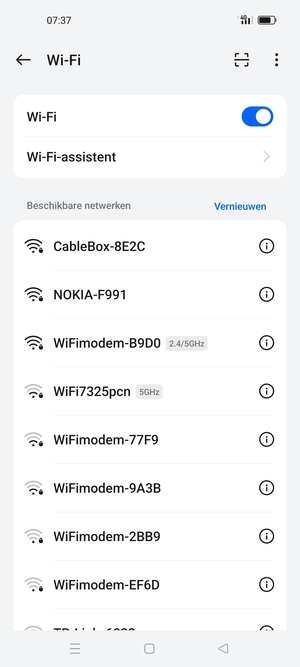 Selecteer het draadloze netwerk waarmee u verbinding wilt maken