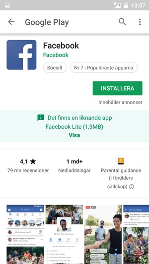 Välj INSTALLERA