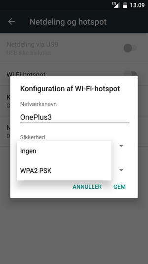 Vælg WPA2 PSK