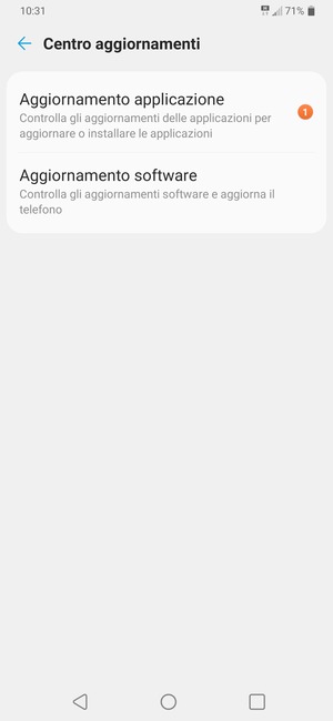 Seleziona Aggiornamento software