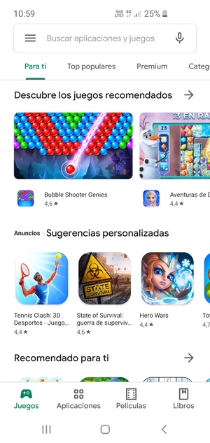 Seleccione la barra de Búsqueda