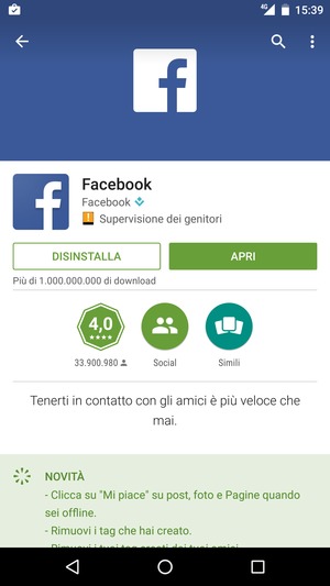 Seleziona APRI