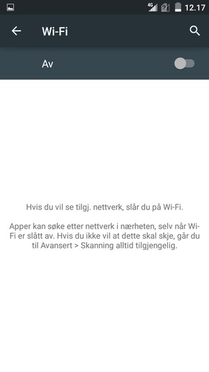 Slå på Wi-Fi