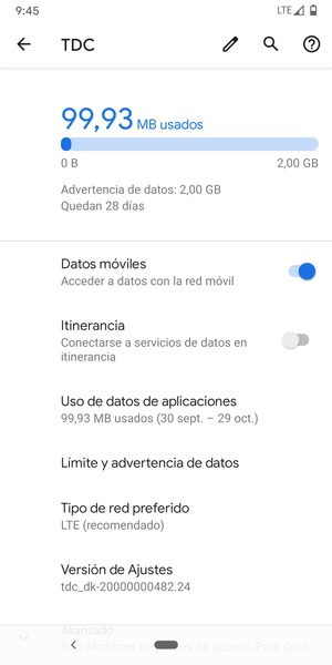 Seleccione Tipo de red preferido